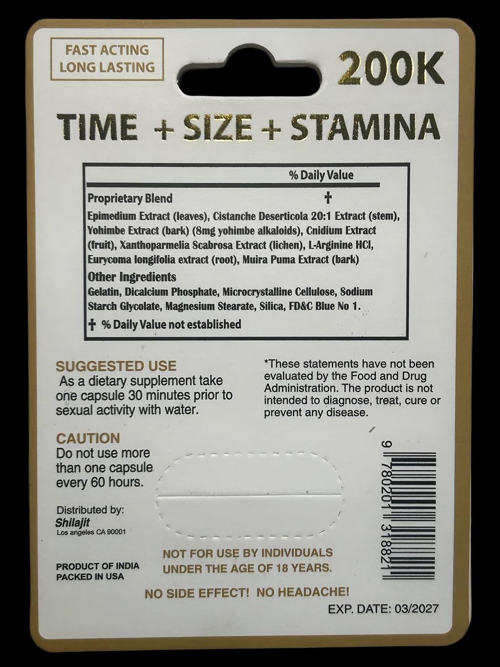 "Shilajit" 200K (20 Capsules)