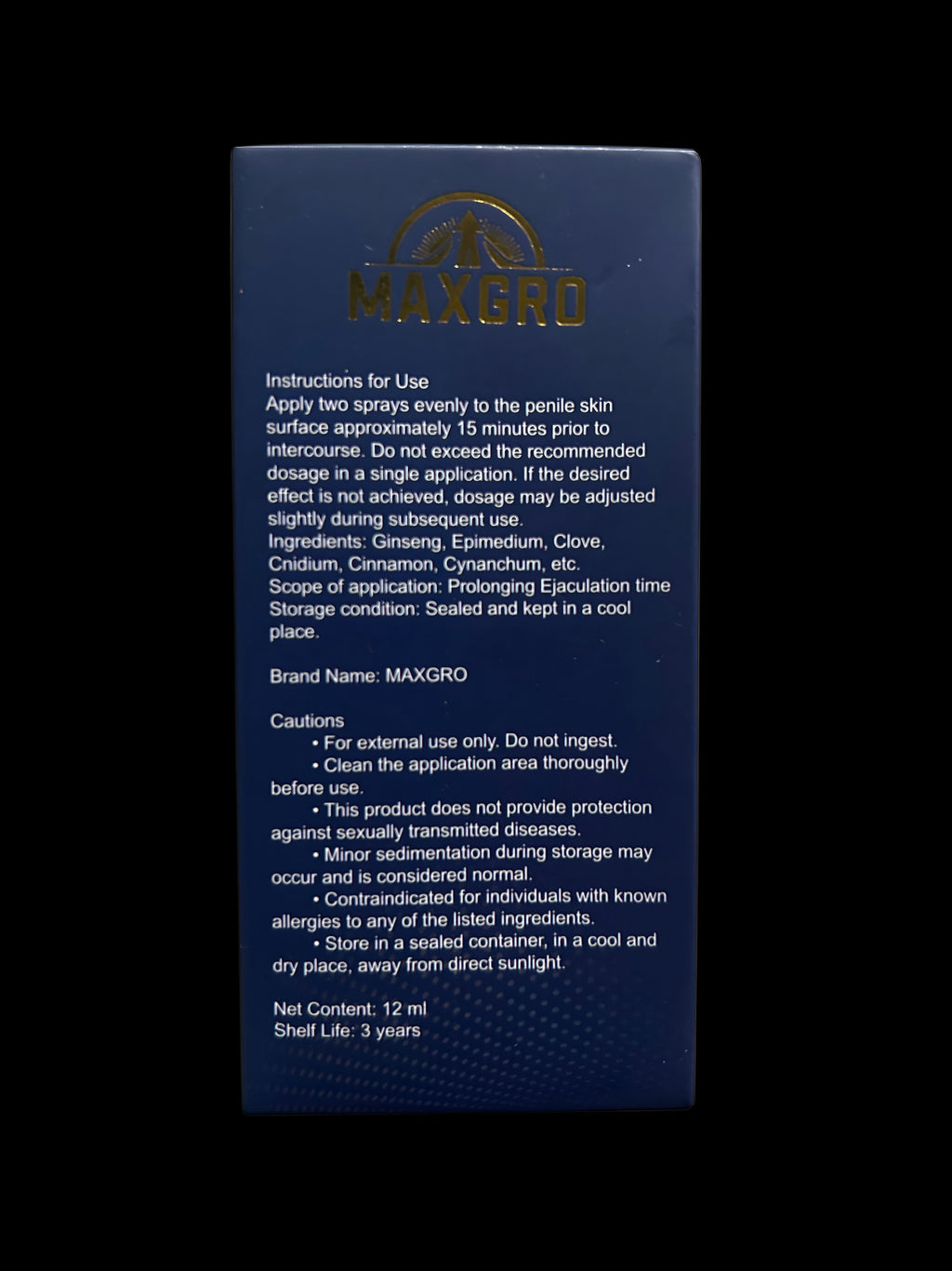 Max Gro Men's Delay Spray (12ml)