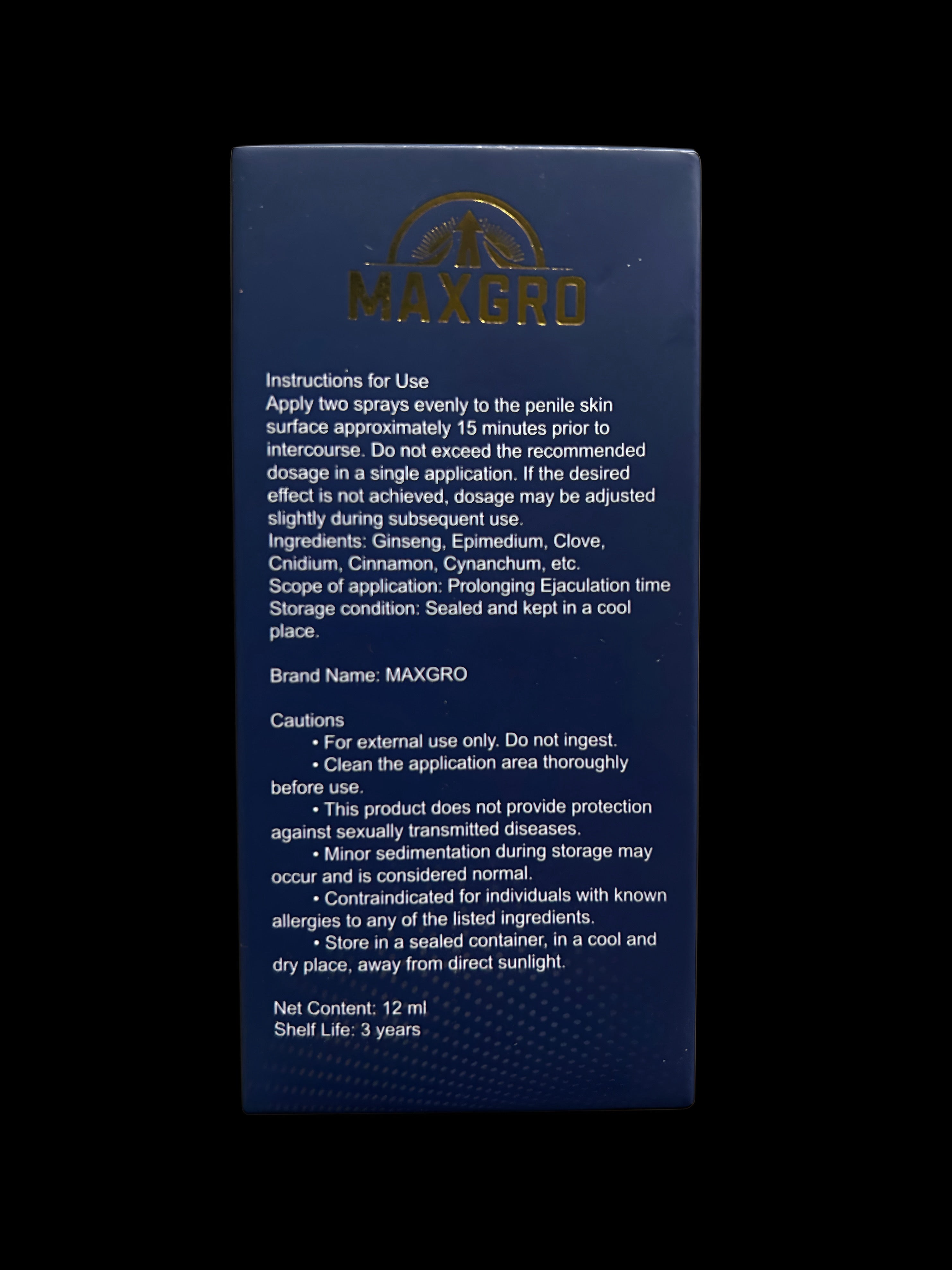 Max Gro Men's Delay Spray (12ml)