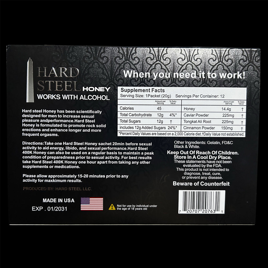 Hard Steel Honey (12 Sachets)