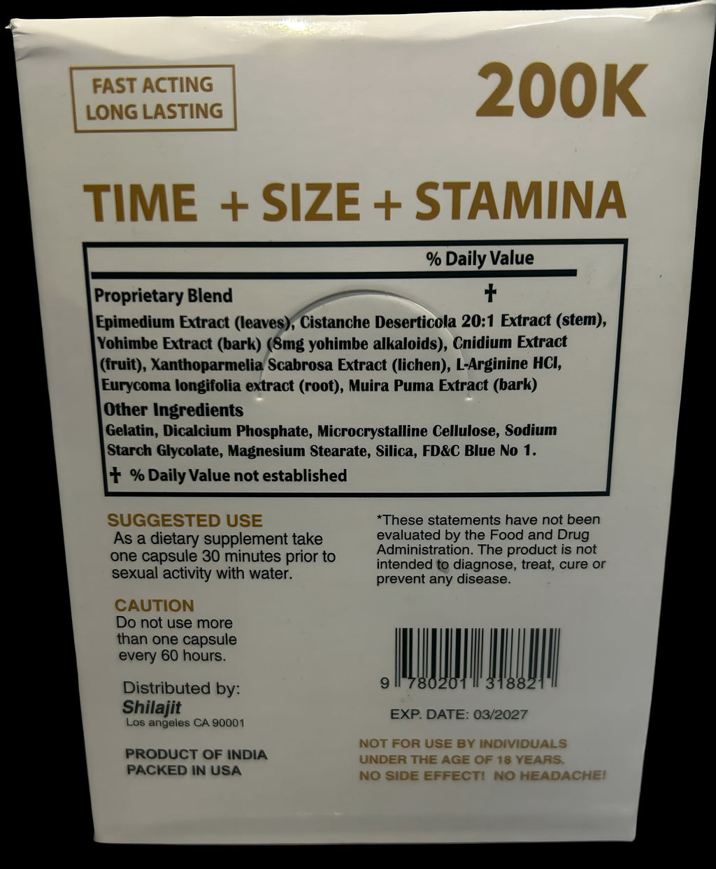 "Shilajit" 200K (20 Capsules)