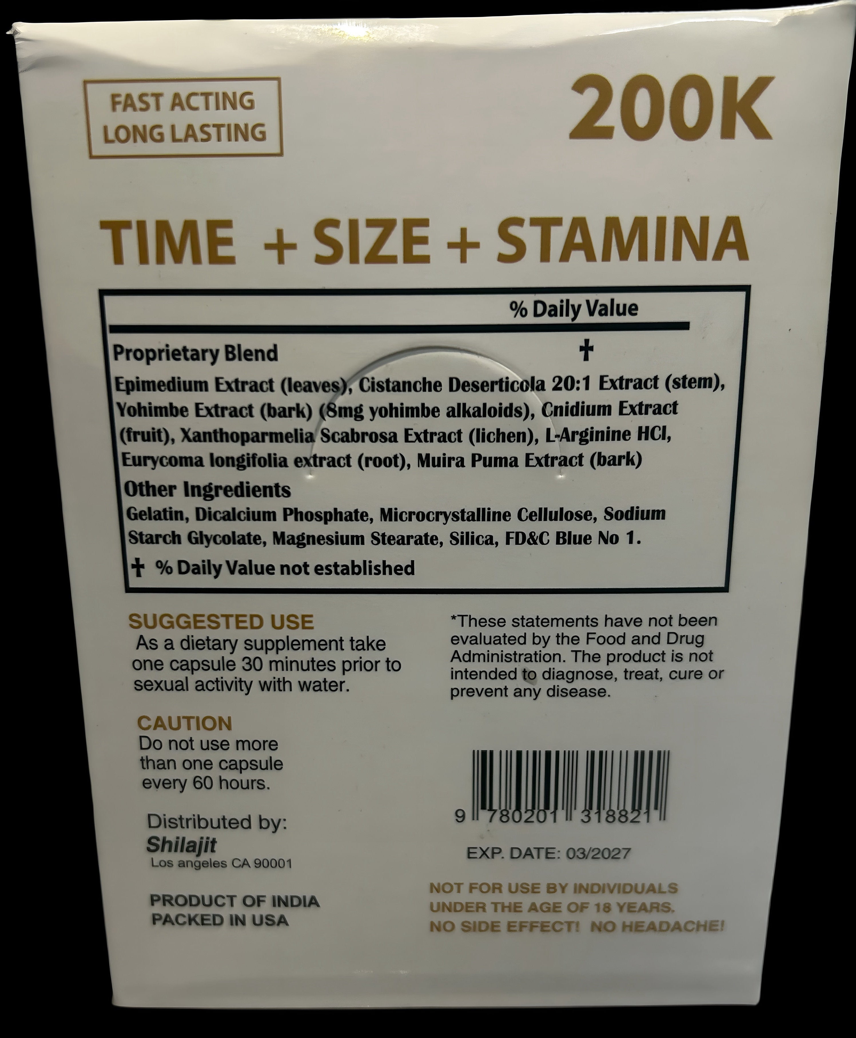 "Shilajit" 200K (20 Capsules)