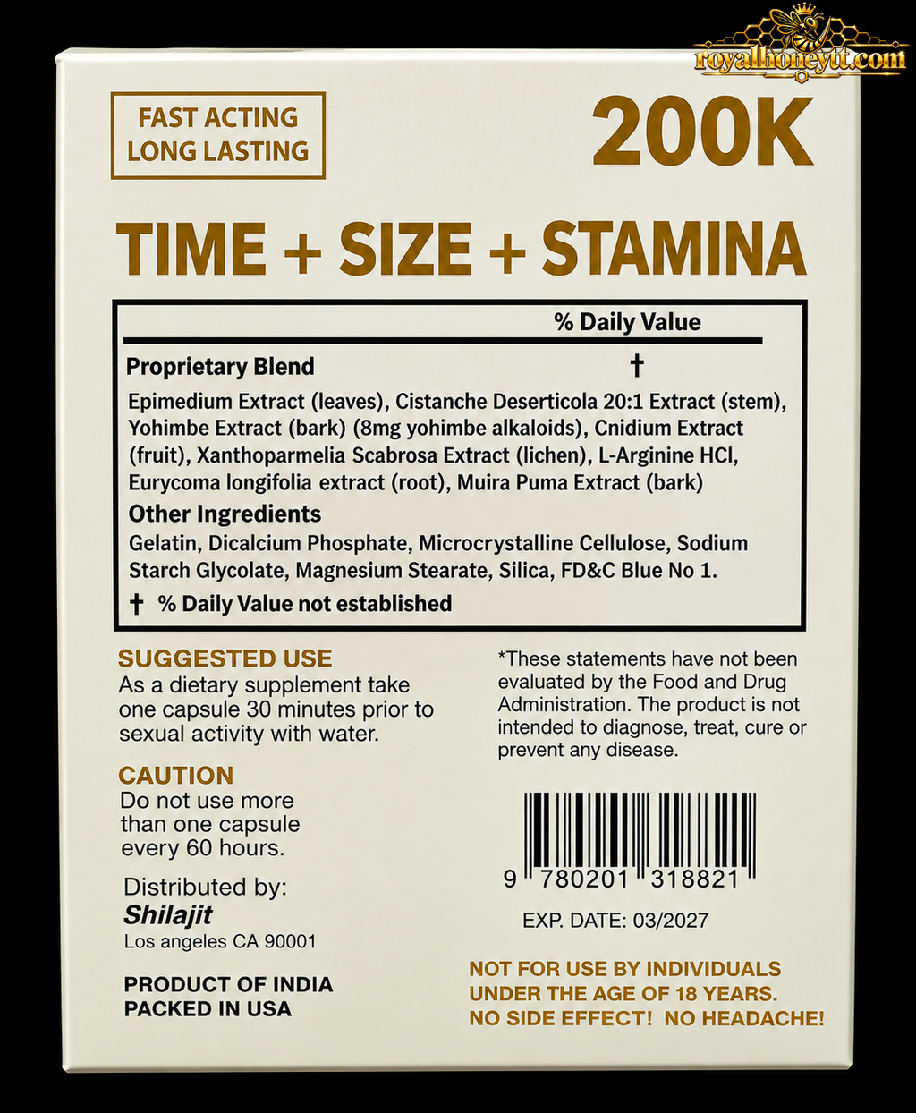 "Shilajit" 200K (20 Capsules)