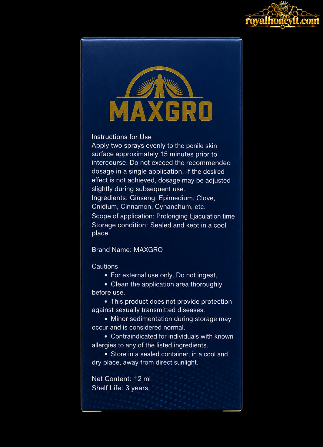 Max Gro Men's Delay Spray (12ml)