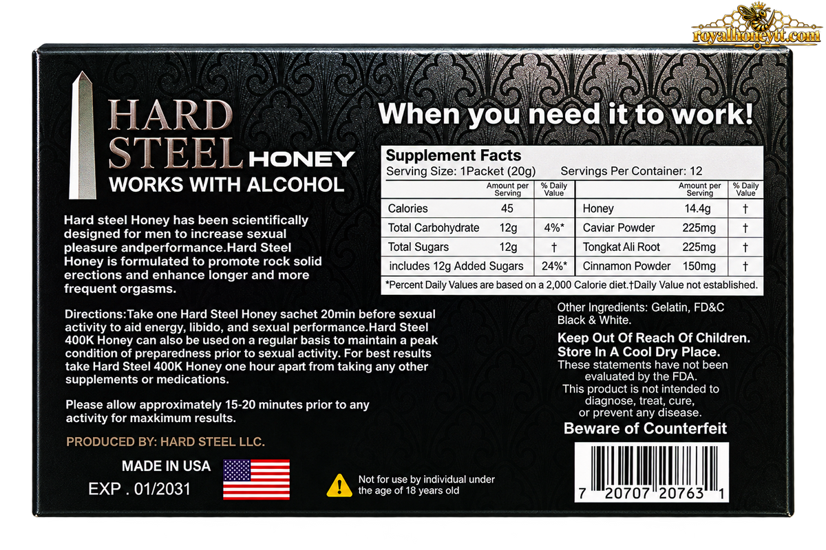 Hard Steel Honey (12 Sachets)