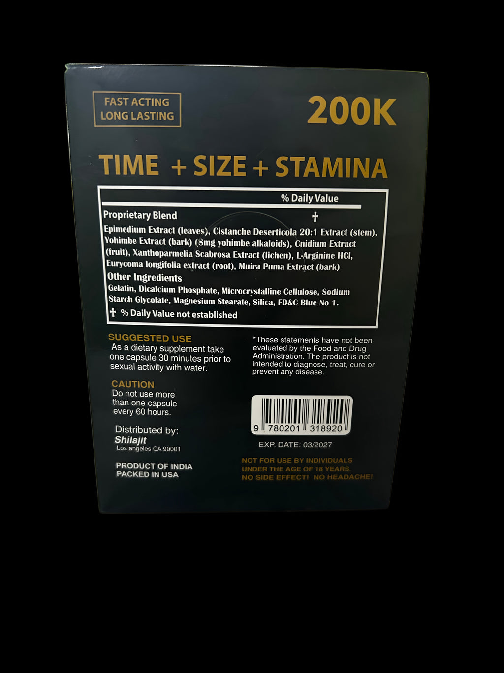 "Shilajit" 200K Black Edition (20 Capsules)