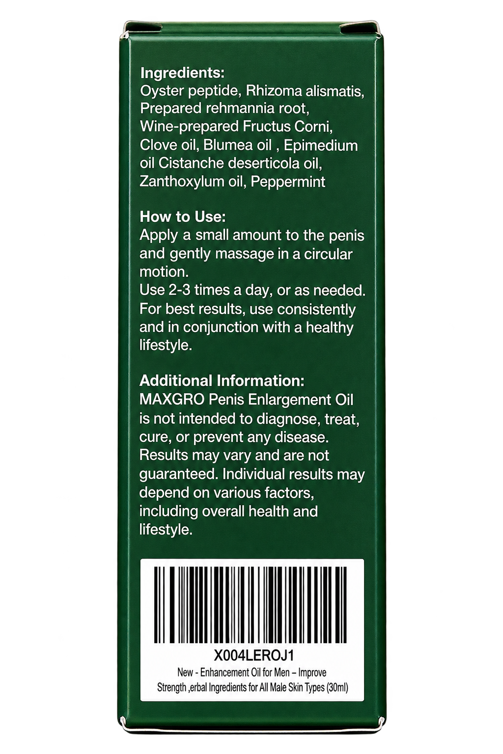 MAXGRO Natural Enhancement Oil for Men (30ml)