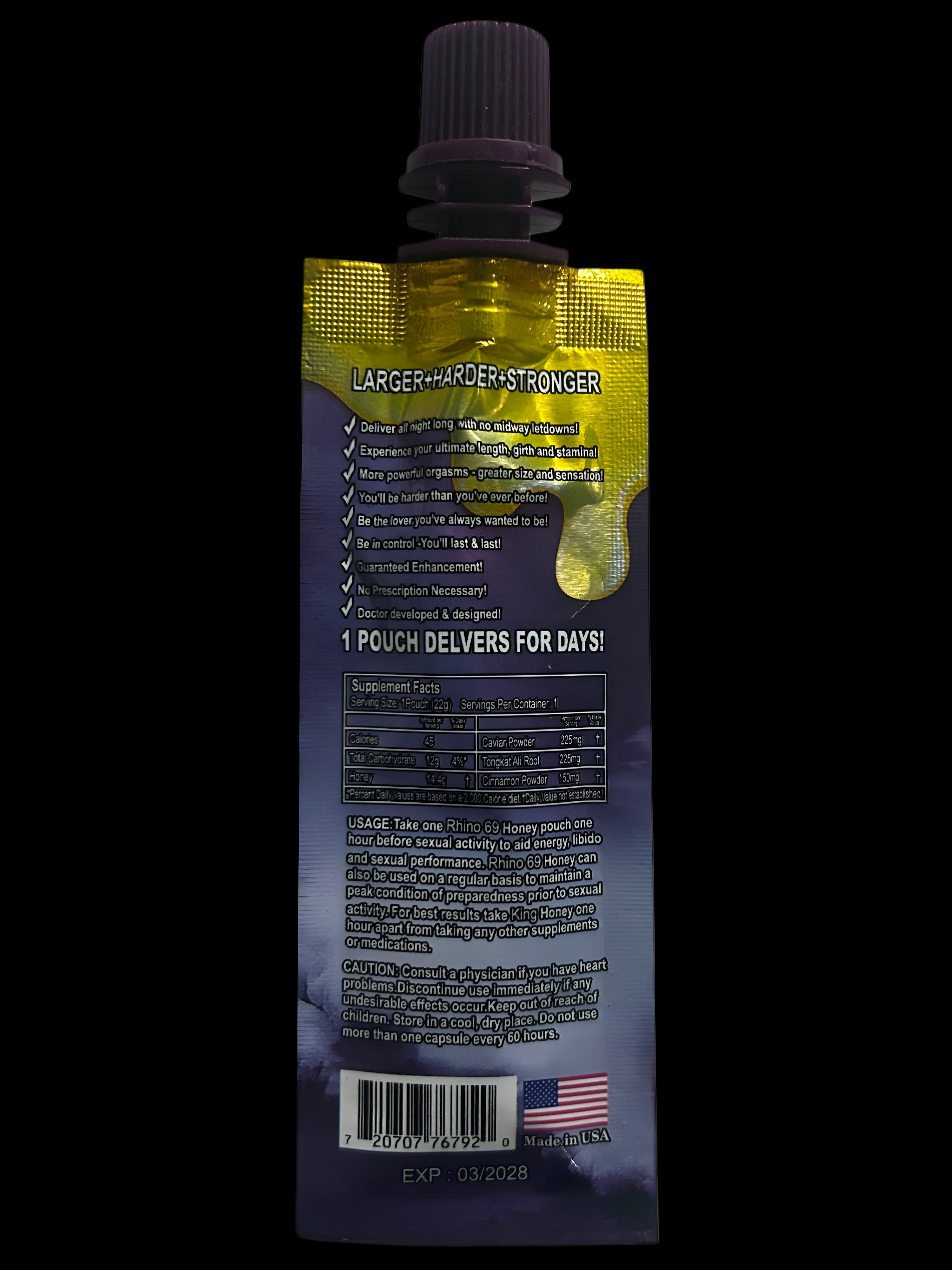 Rhino 69 Honey (15 Pouches)