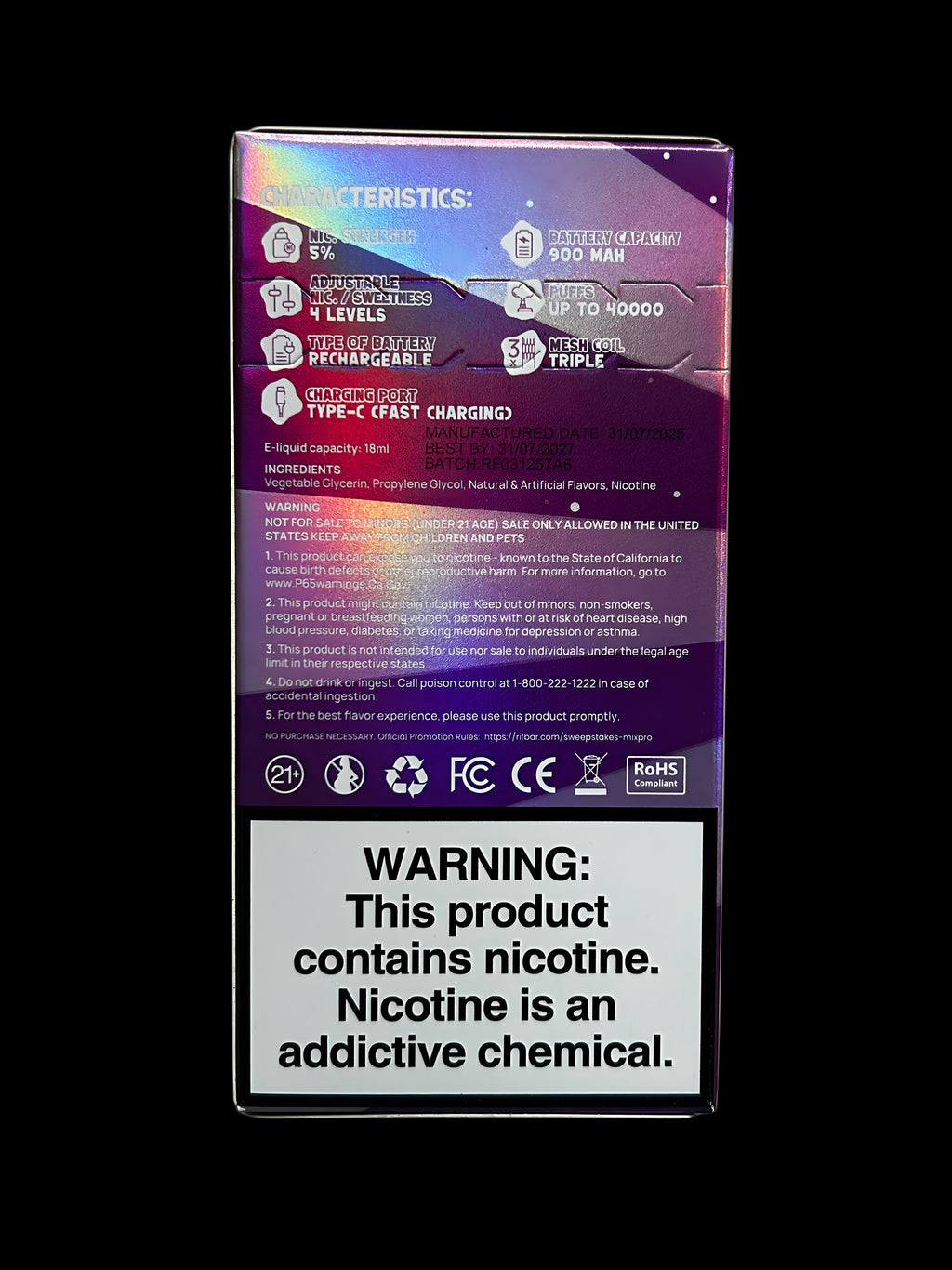 Rifbar 40k Vape (16ml)