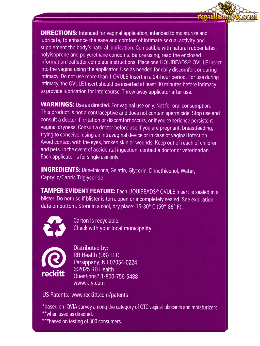 K-Y® Liquibeads® Vaginal Moisturizer (6CT)