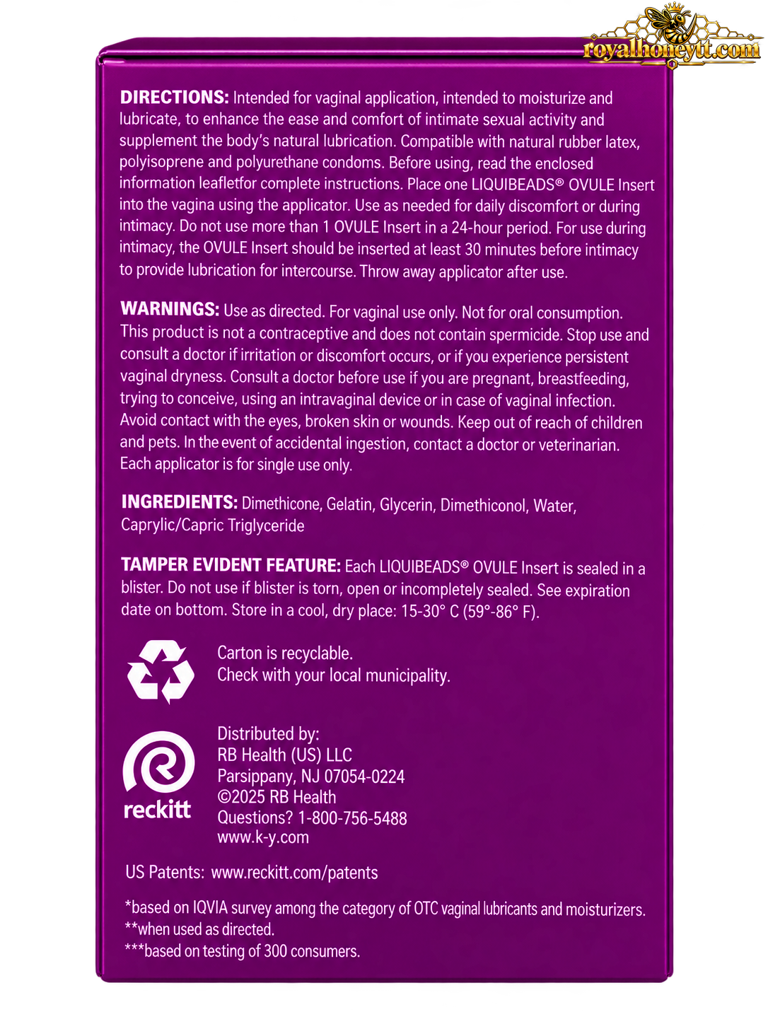 K-Y® Liquibeads® Vaginal Moisturizer (6CT)