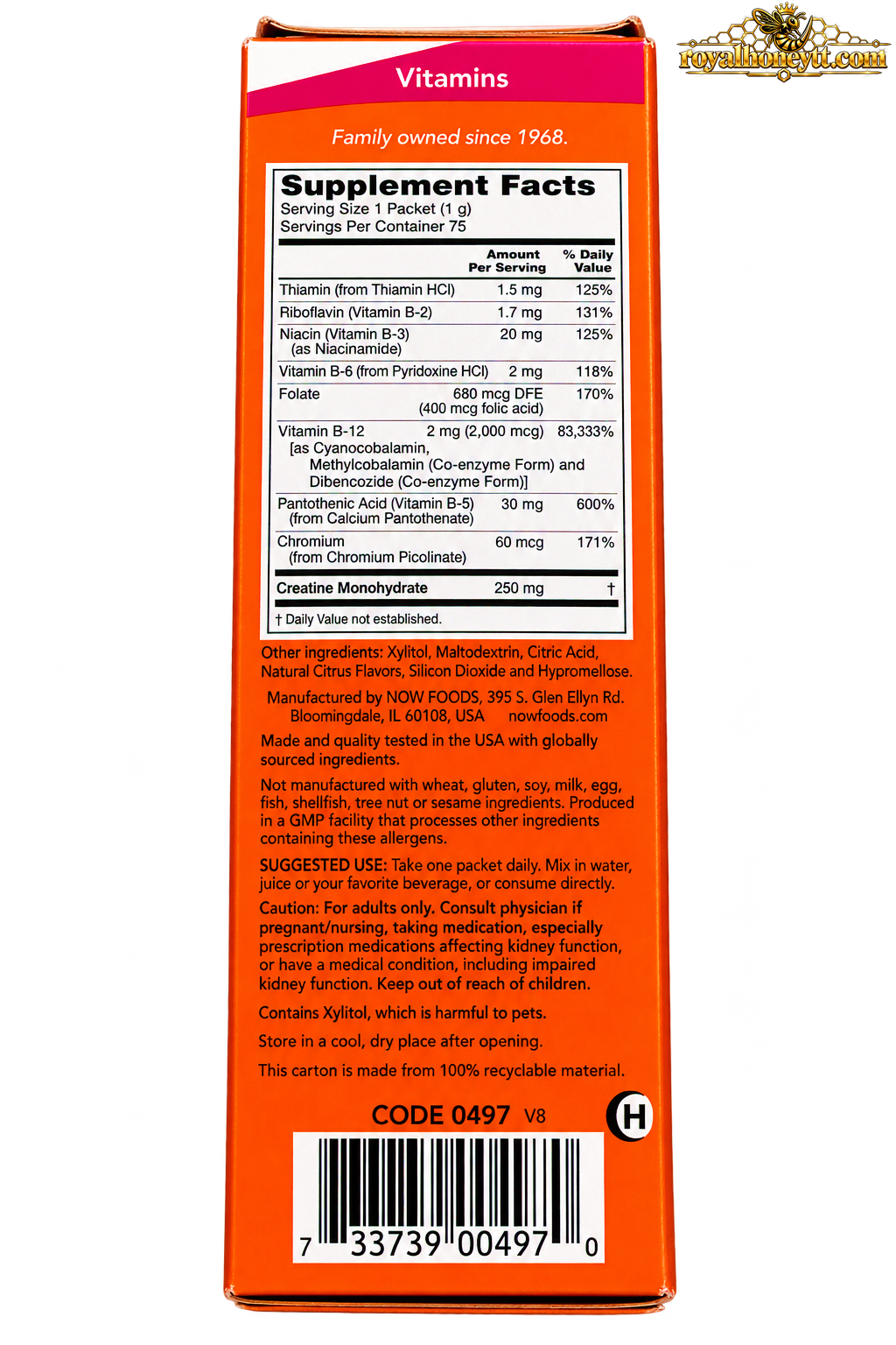 NOW® Vitamin B-12 Instant Energy (75CT)